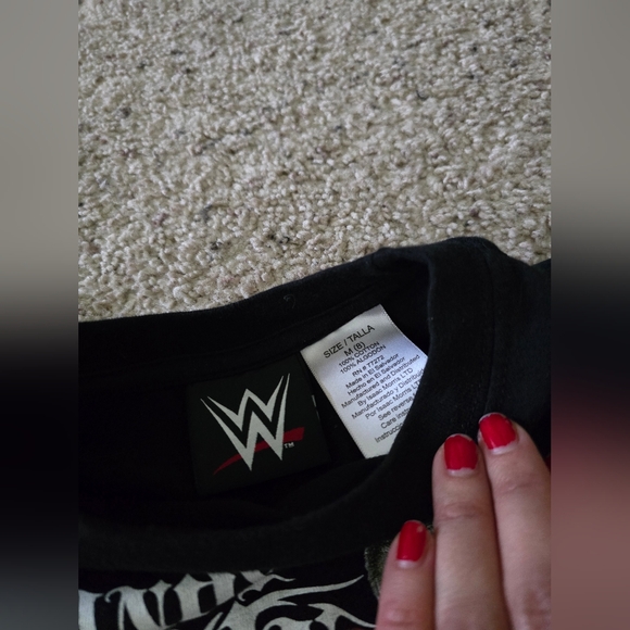 WWE Black and Red Kids Short Sleeve Tee - Picture 3 of 4